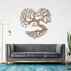 Wooden Picture of a Tree - Heart of Life | Tobacco Oak