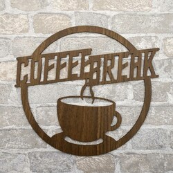 Modern Wall Art for the Kitchen - Coffee Break | Walnut