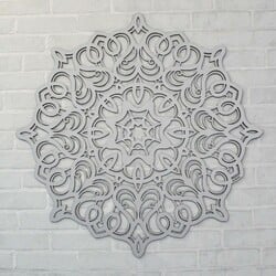 Geometric Mandala on the Wall | Silver