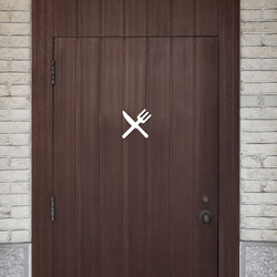 Wooden Door Sign - Dining Room | White