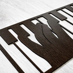 Affordable Wooden Wall Art - Piano | Wenge
