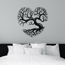 Wooden Picture of a Tree - Heart of Life | Black