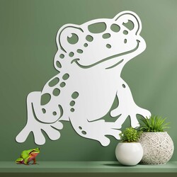 Wooden Children's Wall Art - Frog | White