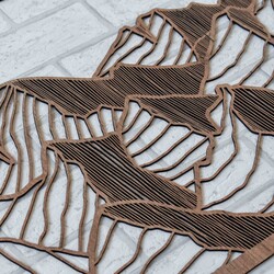 Modern Wall Art - Mountains | Tobacco Oak