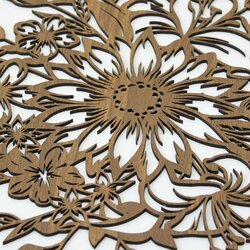 Napraforgó dekoráció a nappaliba | Fehér / Dió