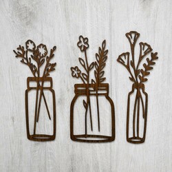 3D Wall Sticker Flowers | Walnut