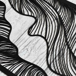 Modern kép - Folyó | Fekete