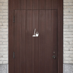 Door Symbol - Cleaning Room | White