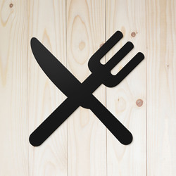 Wooden Door Sign - Dining Room | Black