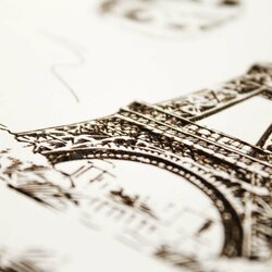 Wooden 3D Picture for Apartment - Paris | White