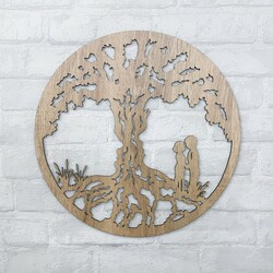 Wooden Tree of Life on the Wall - Love | Oak Sonoma