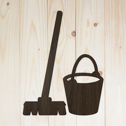 Door Symbol - Cleaning Room | Wenge