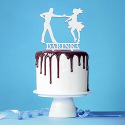 3D fa dísz - Táncosok | Fehér