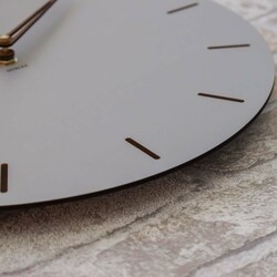 Minimalist Wooden Wall Clock | Silver