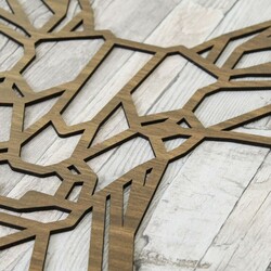 Large Wooden Wall Art - Polygonal Deer | Walnut