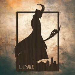 Wooden Wall Art - Loki by Marvel | Wenge