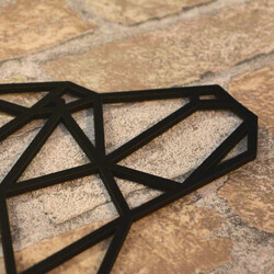 Wooden Wall Art - Polygonal Bear | Black