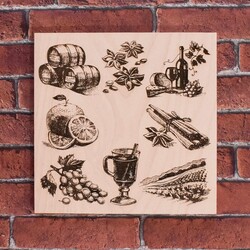 Wooden Wall Art - Mulled Wine | Beech plywood