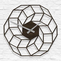 Large Modern Wall Clock - Vortexa | Wenge