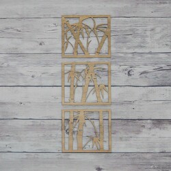 3 részes falikép a nappaliba - Bambuszok | Sonoma Tölgy