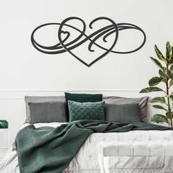 Large Wall Art for Bedroom - Infinity Love | Anthracite Gray