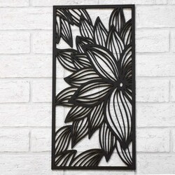 Cut-out Panel on the Wall - Water Lilies | Black