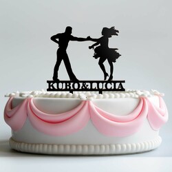 3D fa dísz - Táncosok | Fekete