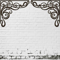 Wooden Corner Wall Ornament (2 pcs) | Wenge