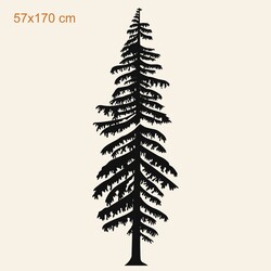 Large Tree on the Wall - Spruce | 57x170 cm