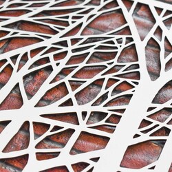 Decorative Wood Panel - Forest | White