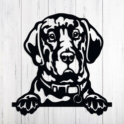 Wooden Wall Art - Labrador Dog | Black