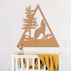Cut-out 3D Wall Art - Wild Wolf | Beech