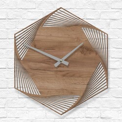 Modern Wall Clock - Elegance | Tobacco Oak
