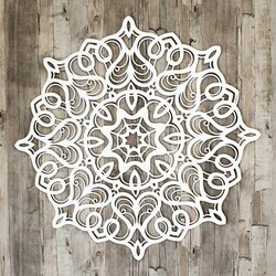 Geometric Mandala on the Wall | White