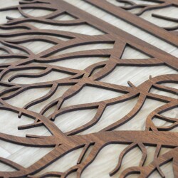 Multi-Part Picture on the Wall - Wooden Tree | Walnut