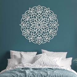 Wooden Mandala on the Wall - Yenefer | White