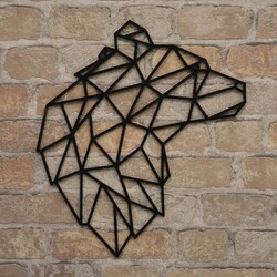 Wooden Wall Art - Polygonal Bear | Black