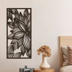 Cut-out Panel on the Wall - Water Lilies | Wenge