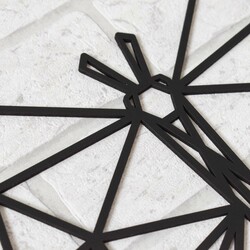Poligonális pillangó dekoráció | Fekete
