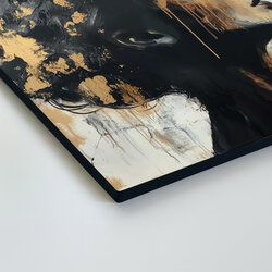 Gold Picture of Woman Made from Wood