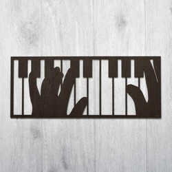 Affordable Wooden Wall Art - Piano | Wenge