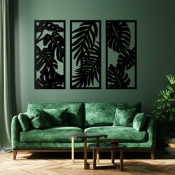 3-piece Wooden Decoration - Monsters | Black