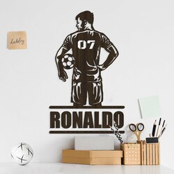Football Gift for Boy - Wall Art with a custom Name | Wenge