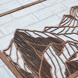 Modern Wall Art - Mountains | Tobacco Oak