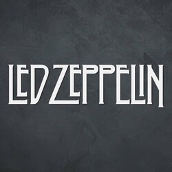 Wooden Picture - Led Zeppelin Logo | White