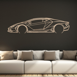 Silhouette Wall Art - Lamborghini Centenario | Oak Sonoma