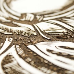 3D Wooden Engraved Wall Art - Buddha | White