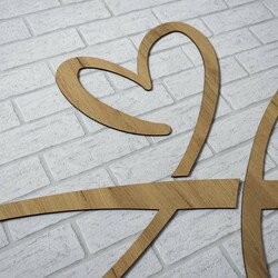 Large Wall Art Above the Bed - Infinite Love | Gold Craft Oak