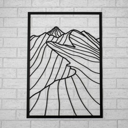 Wooden Wall Art - Mountain Range | Black