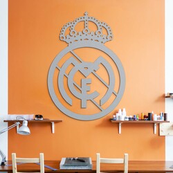 Wooden Wall Decoration - FC Real Madrid | Silver